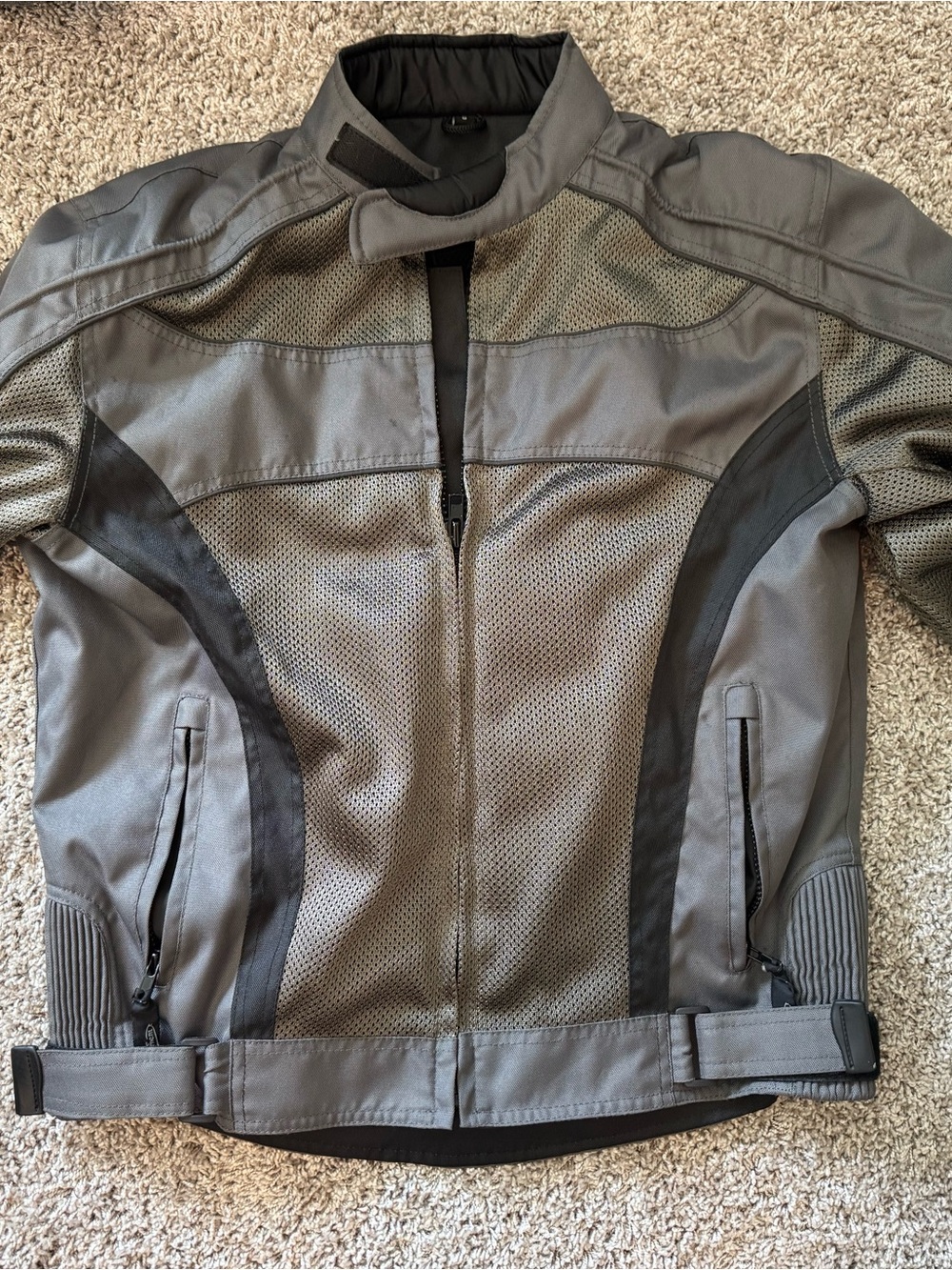 Men's Gray Mesh Motorcycle Jacket - Brand Not Specified